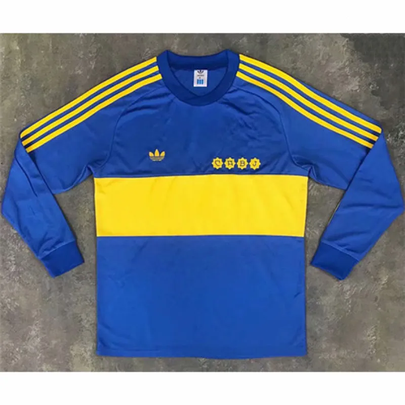 Boca Juniors 1981 Retro Home Long-sleeved Jersey - Blue