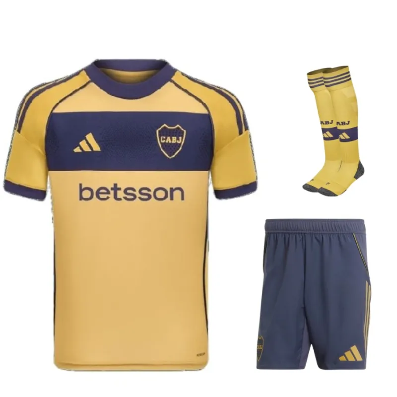 Boca Juniors Bambini 2025/26 Kit trasferta - Giallo