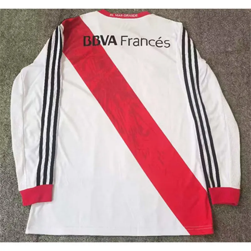 River Plate 2013/14 Home Retro Long Sleeve Jersey - White