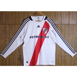 Maglia retro a maniche lunghe di casa di River Plate del 2009 - Bianca