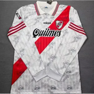 Maglia a maniche lunghe retro di casa di River Plate 1996/97 - Bianca
