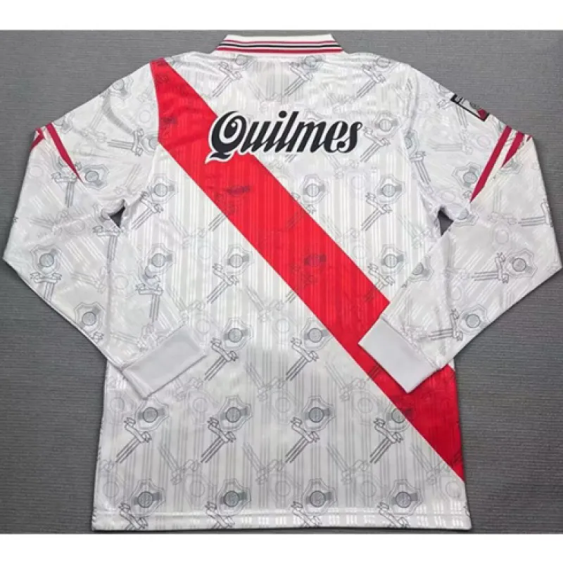 River Plate 1996/97 Home Retro Long - Sleeve Jersey - White