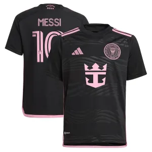 Maglia per bambini d'esterno di Lionel Messi di Inter Miami 2024/25 - Nera