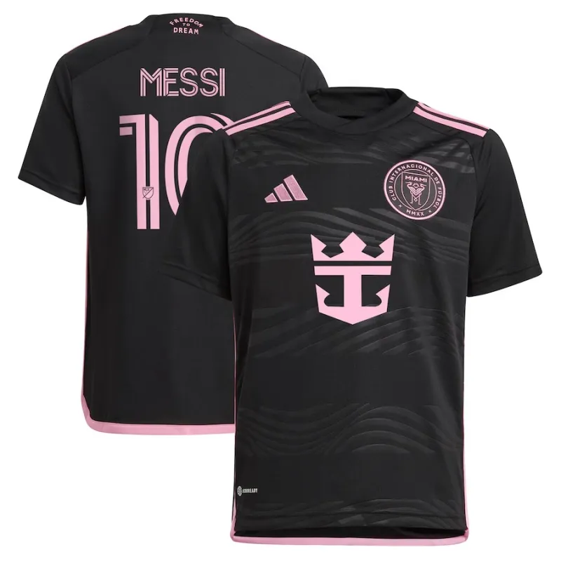 Maillot d'enfant d'extérieur de Lionel Messi d'Inter Miami 2024/25 - Noir