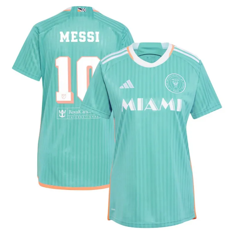 Maillot féminin numéro 3 de Lionel Messi pour l'Inter Miami 2024/25 - Vert