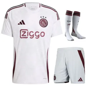 Kit di maglia per bambini terza di Ajax 2024/25 - Bianco