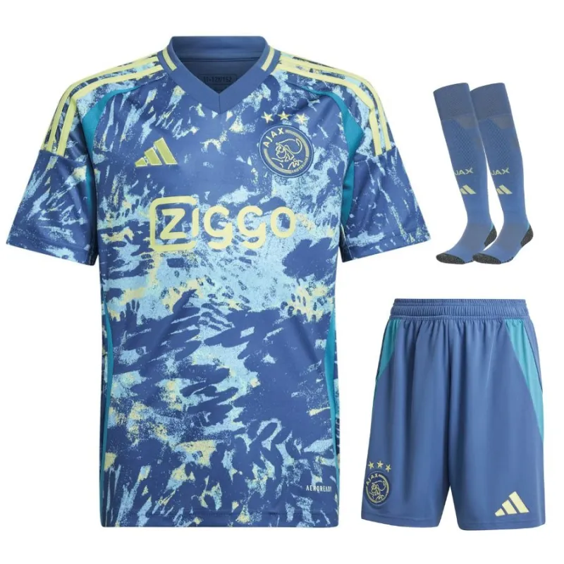 Ajax 2024/25 Away Kids' Jersey Set - Blue