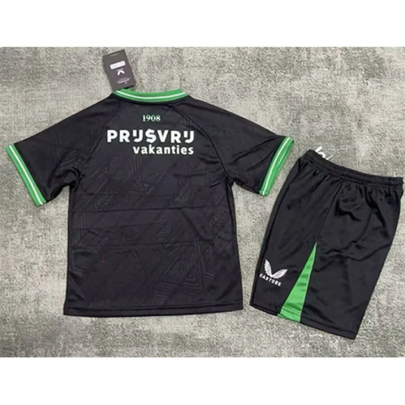 Feyenoord 2024/25 Away Kids Kit - Black