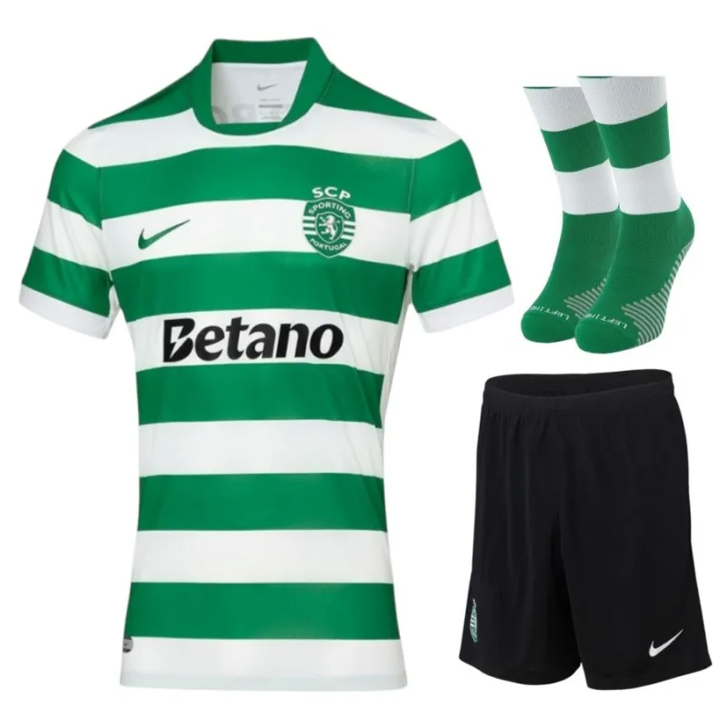 Sporting CP 2025/26 Home Kids' Jersey Set - Green/White