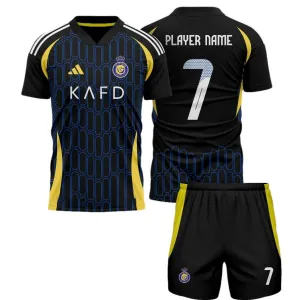Al - Nassr 2024/25 Away Kids' Jersey Set - Black