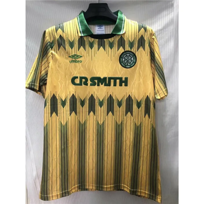 Maillot retro domicile de Celtic 1991/92 - Jaune
