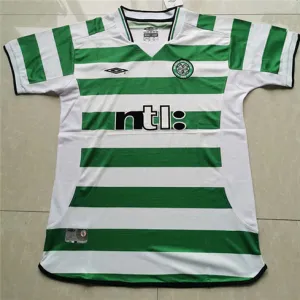 Celtic 2001-03 Home Retro Jersey - White/Green