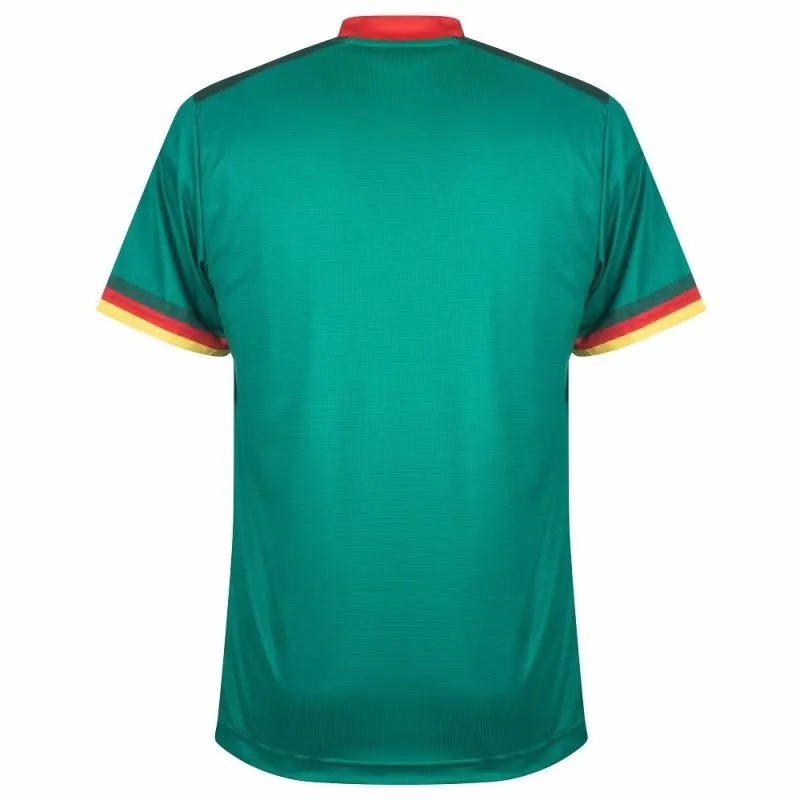 Le maillot domicile de l'équipe nationale du Cameroun pour la Coupe du monde 2022, vert.