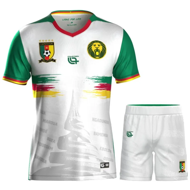 Camerún 2025/26 Tercer Kit Niños - Blanco