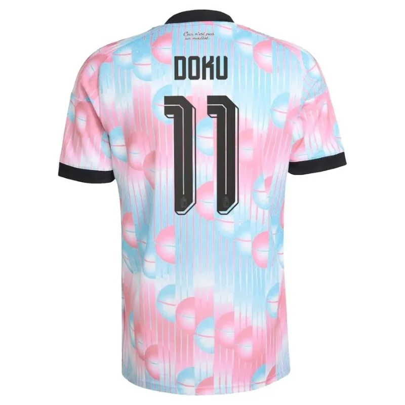 Belgium DOKU 2026/27 Away Jersey Blue Pink