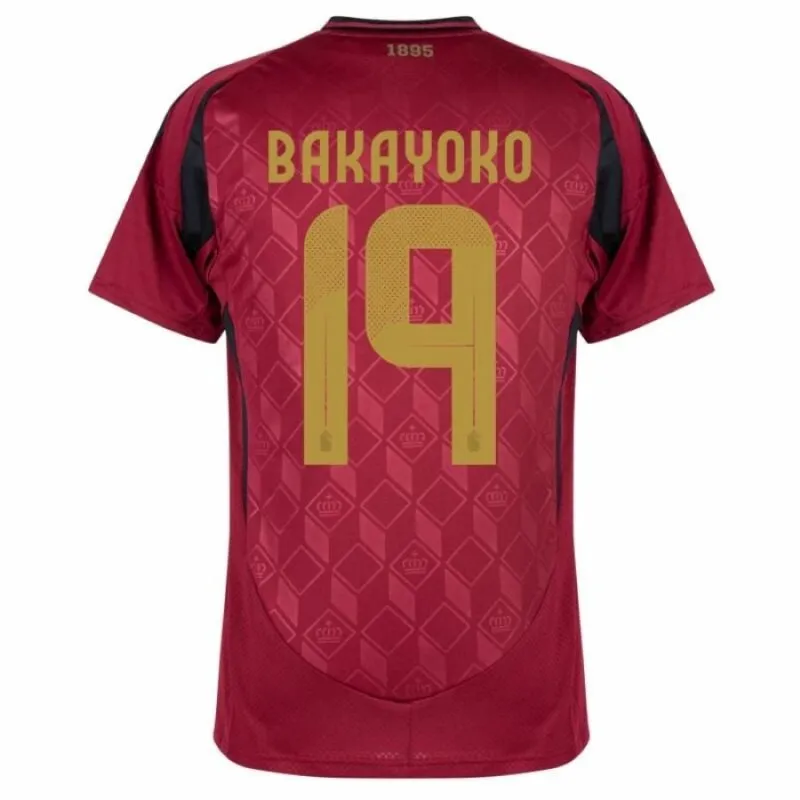 Belgique BAKAYOKO Maillot Domicile 2024/25 - Rouge