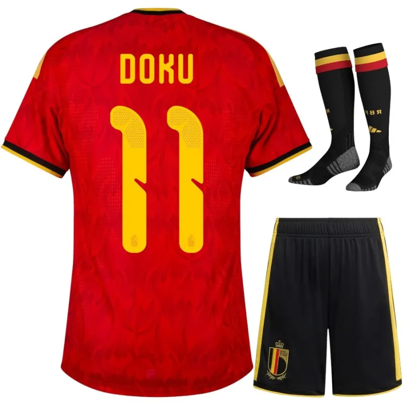Belgien DOKU 2026/27 Kinder Heimtrikot Set - Rot