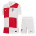 Maglia home bambini + pantaloncini della Croazia 2024/25 - Rosso/bianco