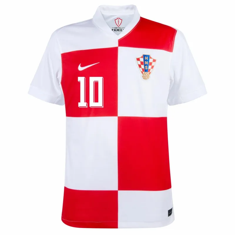 Modrić Croatia 2024/25 Kids' Home Jersey + Shorts - Red/White