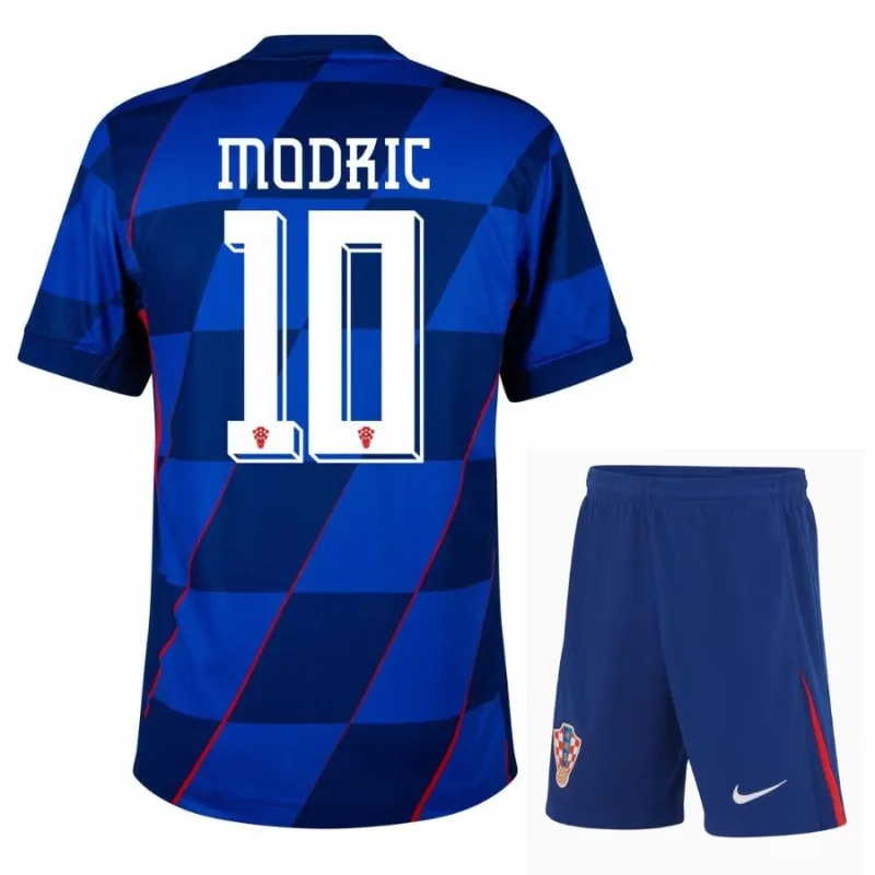 Modrić Maglia trasferta bambini + pantaloncini della Croazia 2024/25 - Blu