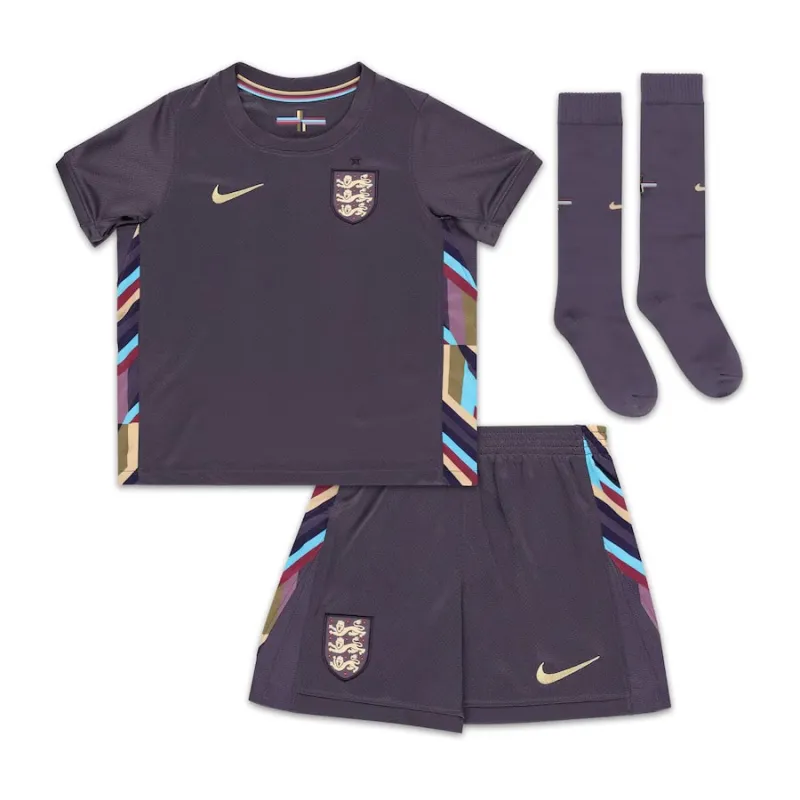 Kit di trasferta per bambini dell'Inghilterra 2024/25 - Viola