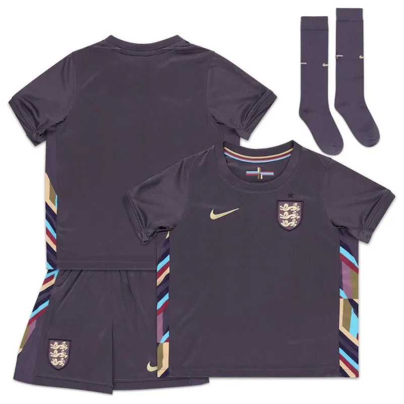 Kit di trasferta per bambini dell'Inghilterra 2024/25 - Viola