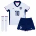 Kit di campo per bambini di casa dell'Inghilterra 2024/25 di Jude Bellingham - Bianco