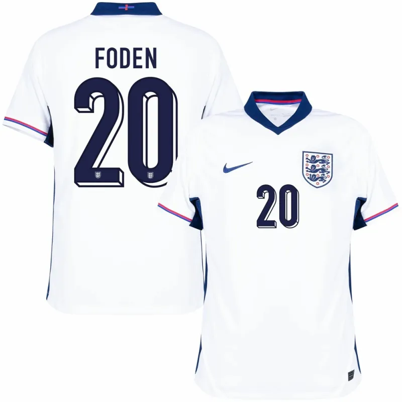 Camiseta local de Inglaterra 2024/25 de Phil Foden - Blanca