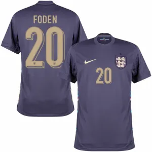 Phil Foden's England 2024/25 Away Jersey - Purple