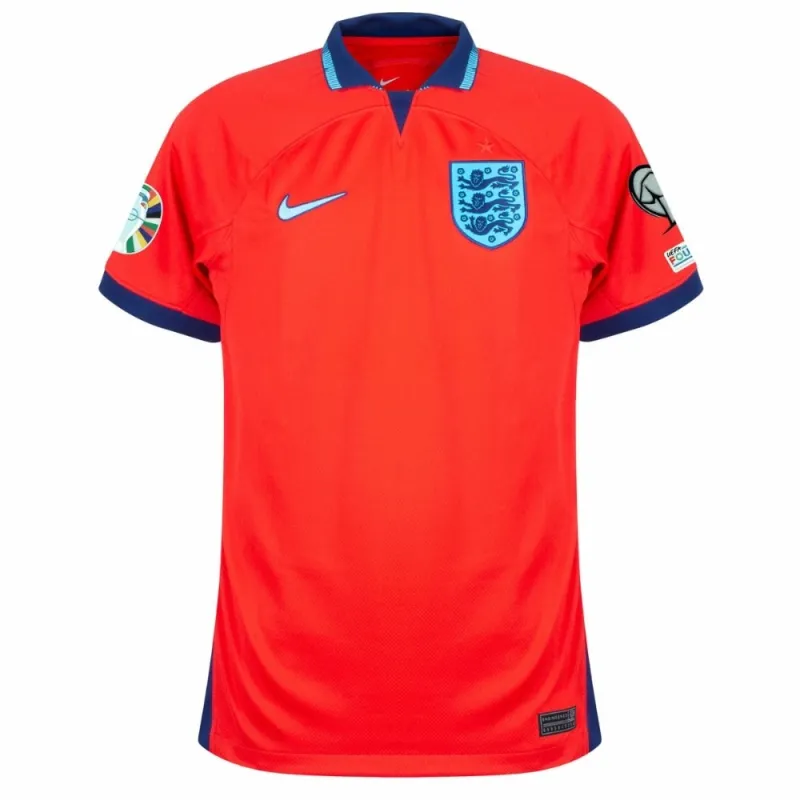 Kit per bambini della maglia di trasferta dell'Inghilterra per l'Euro 2024 - Rosso