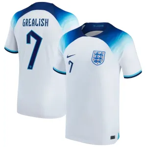 La maglia di casa dell'Inghilterra per la Coppa del mondo 2022 di Jack Grealish - Bianca
