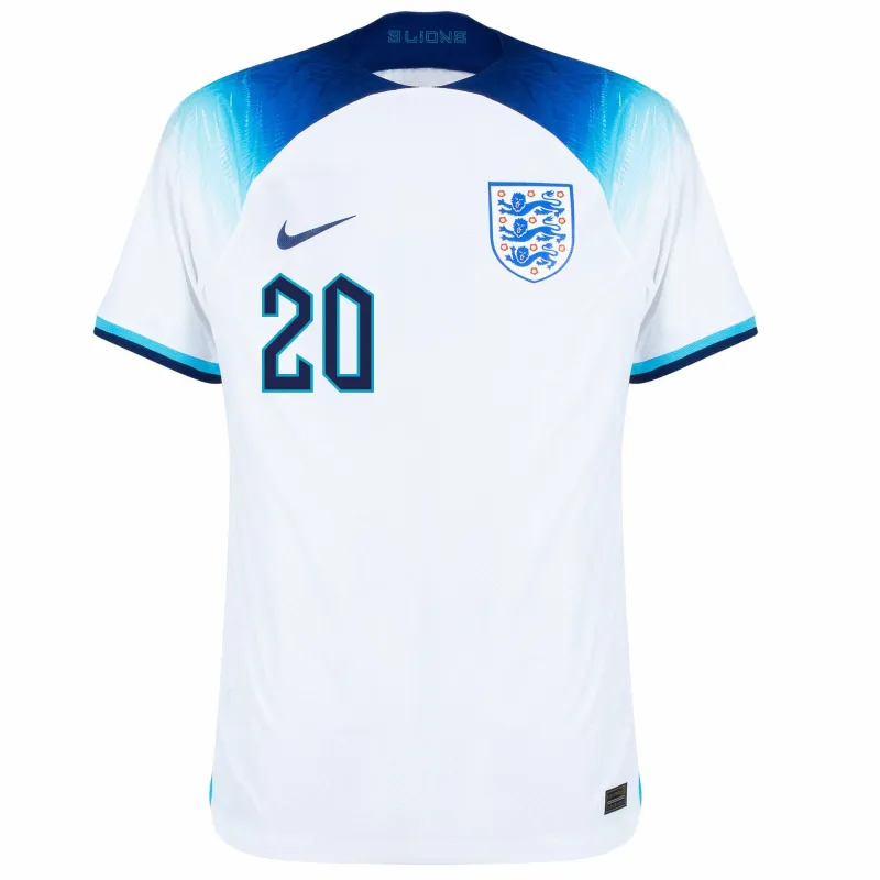 Foden's England 2022 World Cup Home Jersey - White