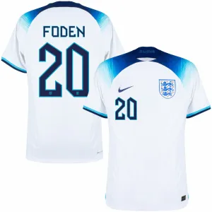 La maglia di casa dell'Inghilterra per la Coppa del mondo 2022 di Foden - Bianca