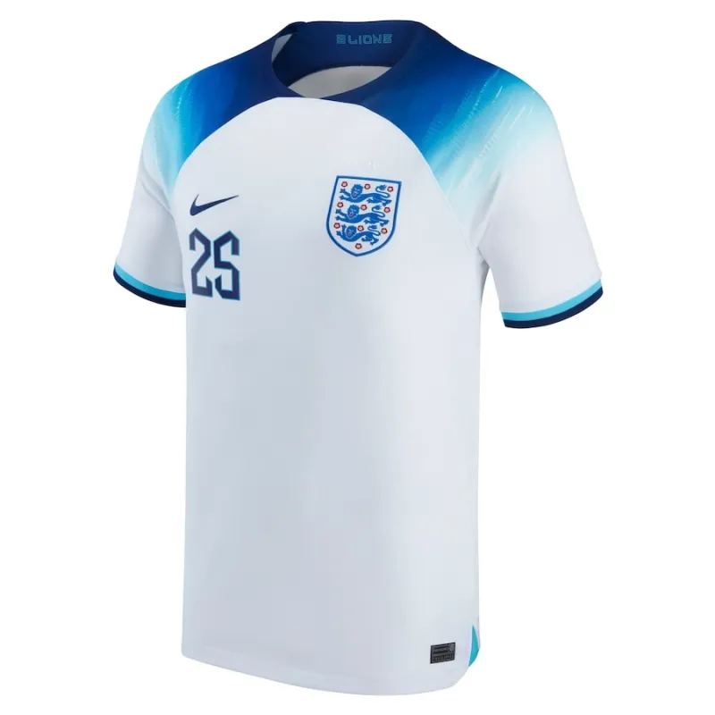La camiseta local de Inglaterra para la Copa del Mundo 2022 de Saka - Blanca