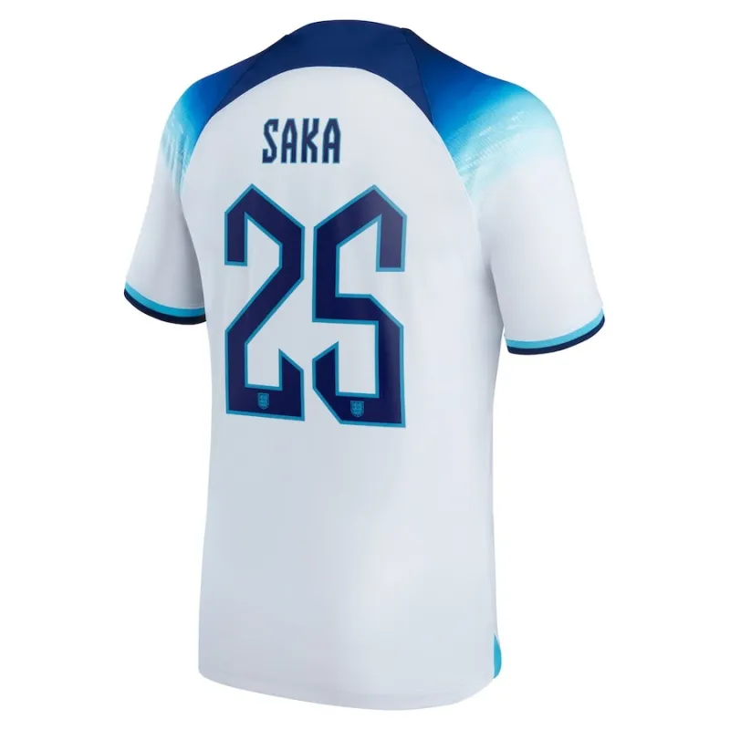 La camiseta local de Inglaterra para la Copa del Mundo 2022 de Saka - Blanca