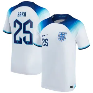 La maglia di casa dell'Inghilterra per la Coppa del mondo 2022 di Saka - Bianca