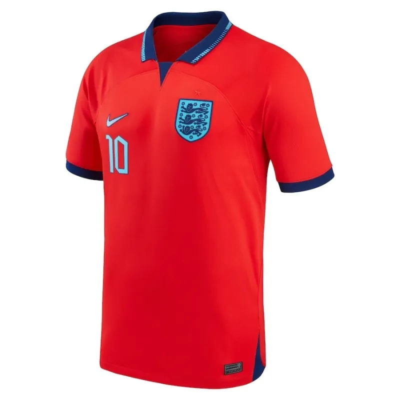 Sterling's England 2022 World Cup Away Jersey - Red