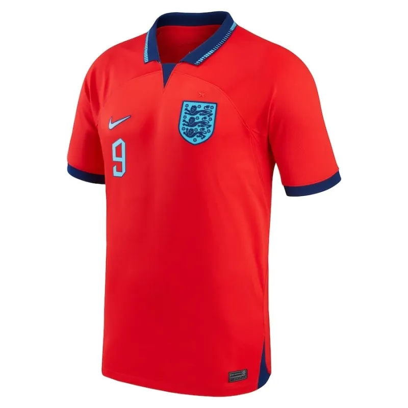 Kane's England 2022 World Cup Away Jersey - Red