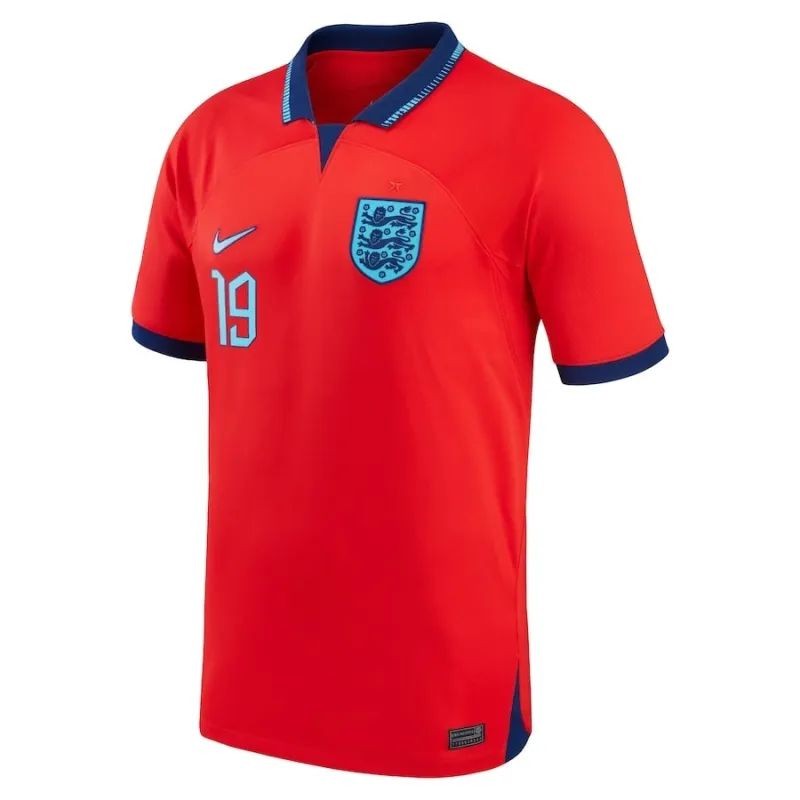 Mount's England 2022 World Cup Away Jersey - Red