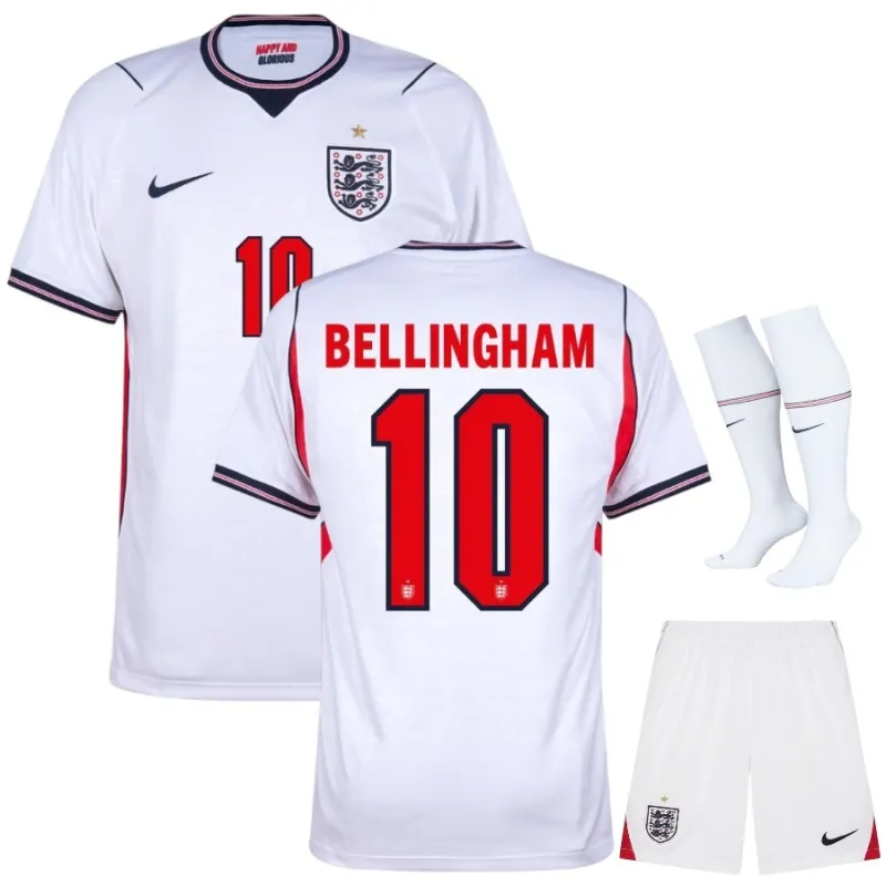 Inghilterra BELLINGHAM 2026/27 Maglia Casa Bambino Bianco