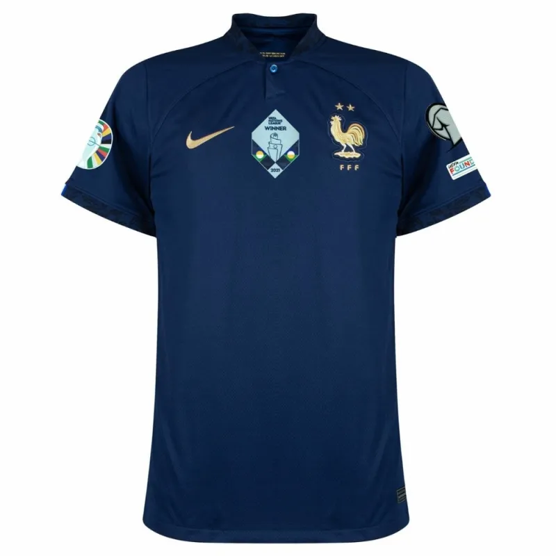 The French team's 2024 home European Cup jersey for players - Blue