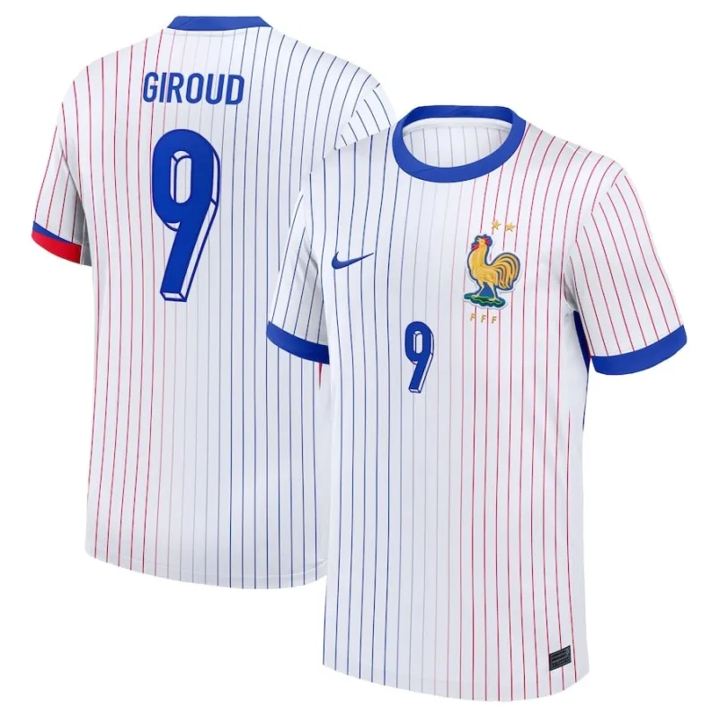 Giroud's away jersey of the French national team in 2024/25 - White