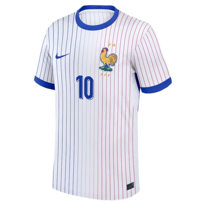 Mbappé's away jersey of the French national team in 2024/25 - White
