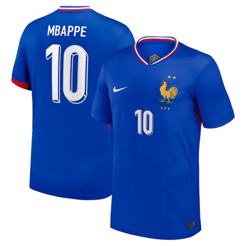 La maglia per bambini di casa della squadra nazionale francese di Mbappé nel 2024/25 - Blu