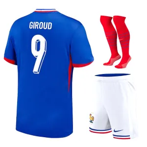 Giroud's French national team 2024/25 home children's kit jersey - Blue