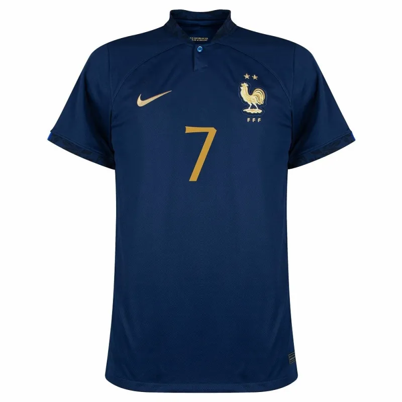 Antoine Griezmann's French national team 2022 home World Cup jersey - Blue