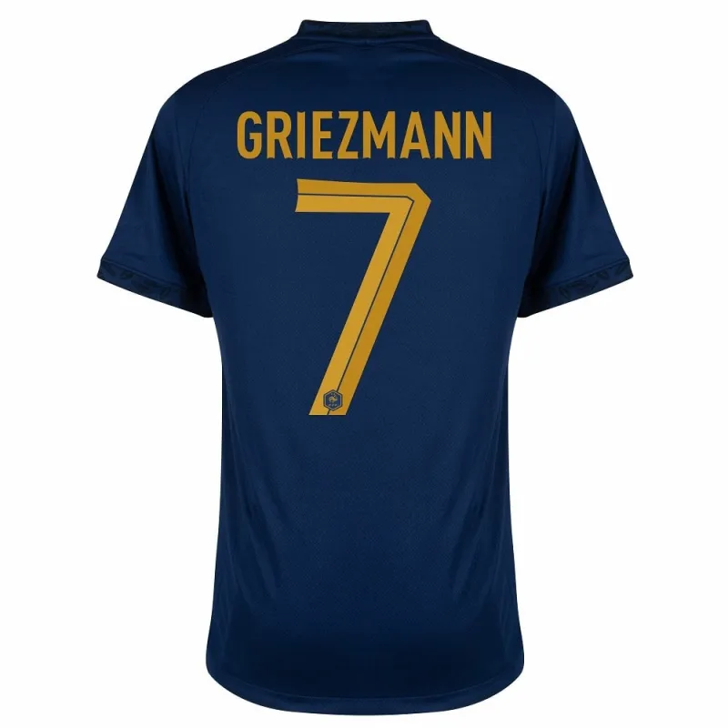 Antoine Griezmann's French national team 2022 home World Cup jersey - Blue