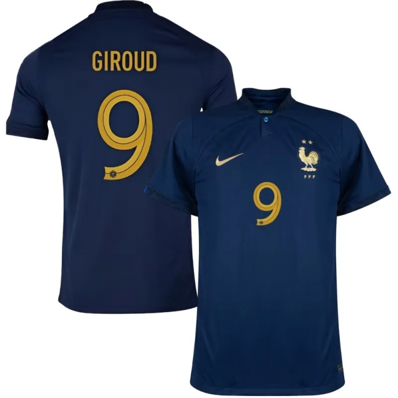 La camiseta local de la selección nacional francesa de Olivier Giroud para la Copa del Mundo 2022 - Azul