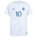 La camiseta de visita de la selección nacional francesa de Kylian Mbappé para la Copa del Mundo 2022 - Blanca