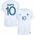 La camiseta de visita de la selección nacional francesa de Kylian Mbappé para la Copa del Mundo 2022 - Blanca